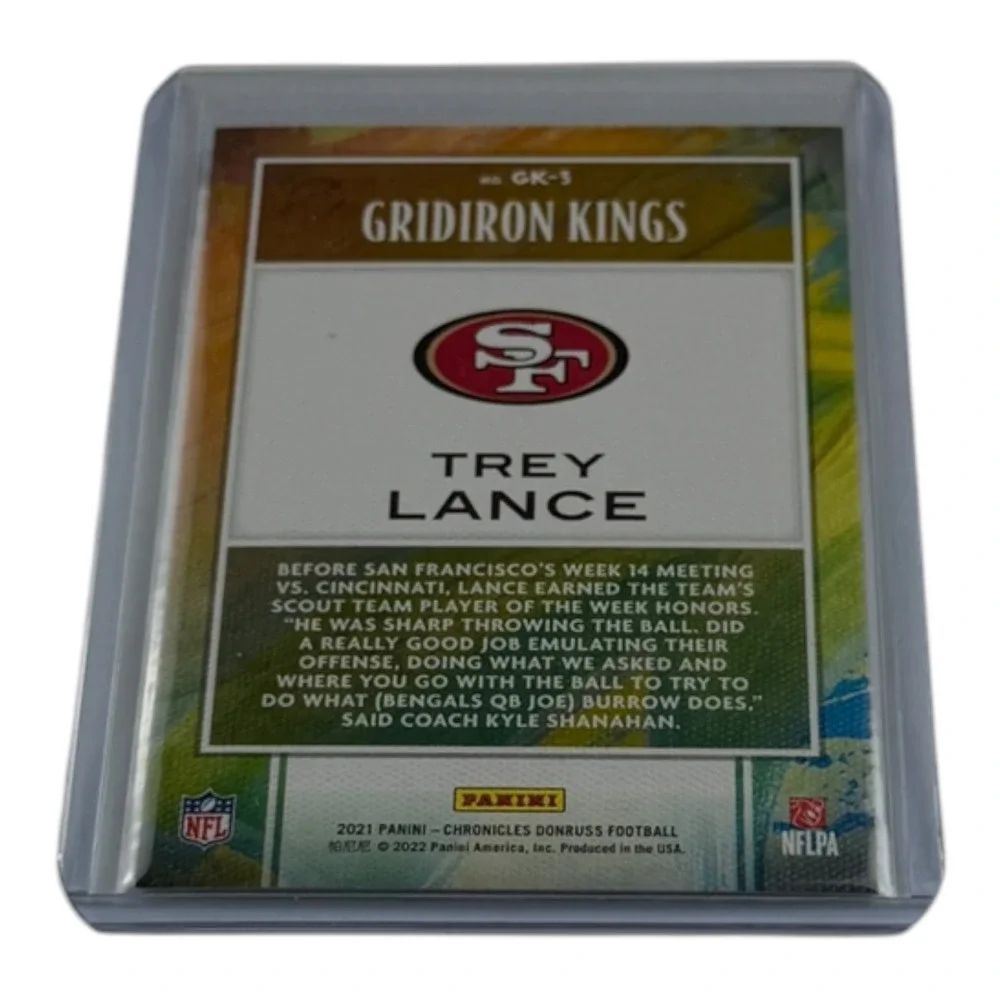 2021 Panini Chronicles Donruss Trey Lance Gridiron Kings GK-3 San Francisco 49er